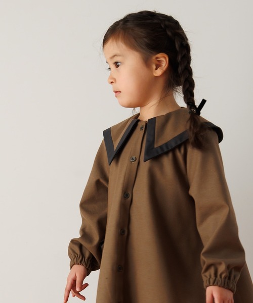 「MAKE YOUR DAY」 「KIDS」長袖ワンピース 100 ブラック キッズ_画像3