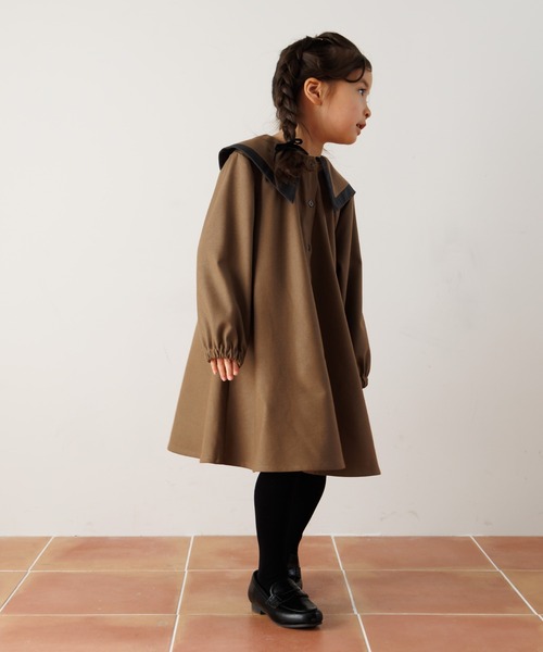「MAKE YOUR DAY」 「KIDS」長袖ワンピース 100 ブラック キッズ_画像5
