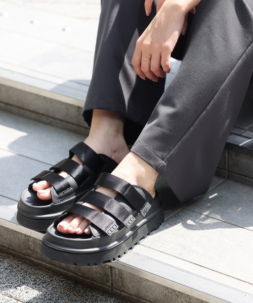 「UGG」 ヒールサンダル 25cm キャメル レディース_画像6