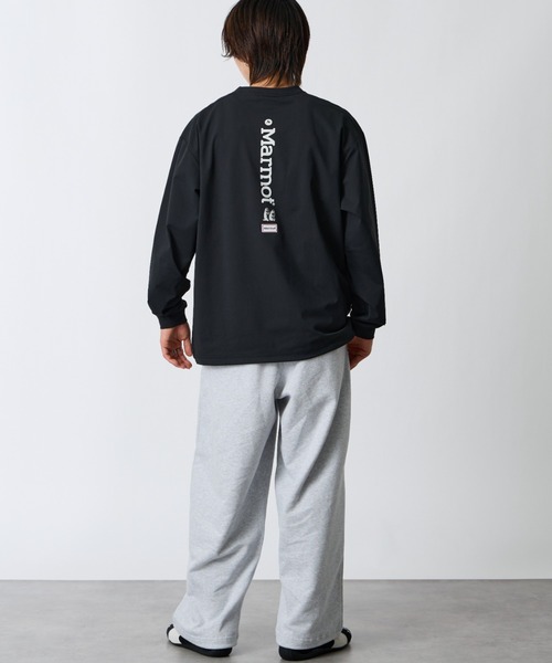 Marmot（マーモット） tシャツ 別注 バーティカルロゴ バックプリント