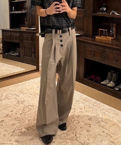 「FreeZone」 チノパンツ L ベージュ メンズ_画像5
