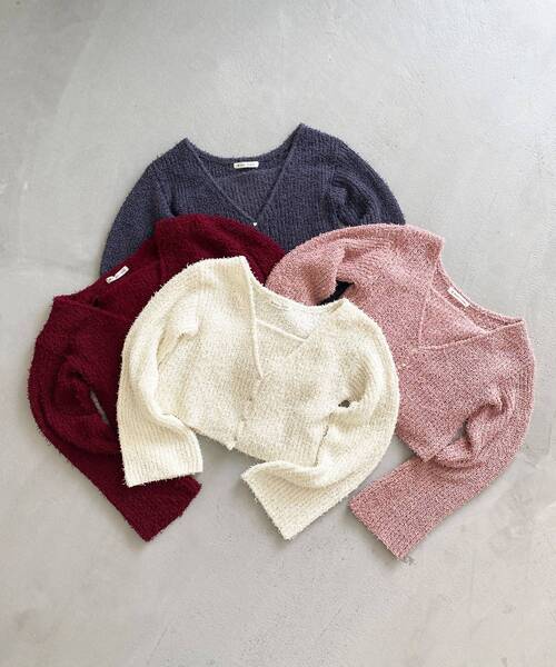 「MAJESTIC LEGON」 ニットアンサンブル MEDIUM ピンク レディース_画像2