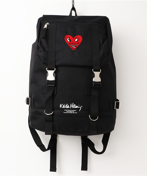 Keith Haring(キース ヘリング) デイバック リュック 刺繍入り Keith Haring(キース ヘリング) デイバック リュック 刺繍入り