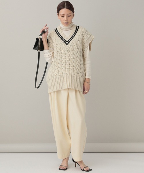 パンツ Curensology(カレンソロジー)/ウールビッグテーパードパンツ Curensology カレンソロジー