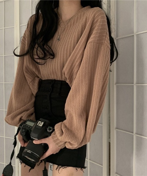 Vince アイボリー リブ編みセーター XS AMERICAN HOLIC ニット セーター バイパチクルーネック