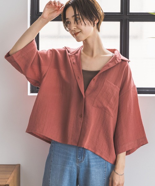 LEPSIM（レプシィム） シャツ ブラウス リネンライクドライシャツ