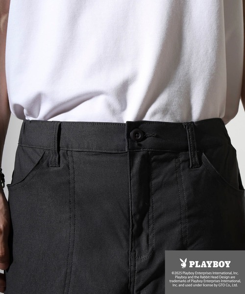 PLAYBOY パンツ スーパーストレッチ ハーフパンツ メンズ