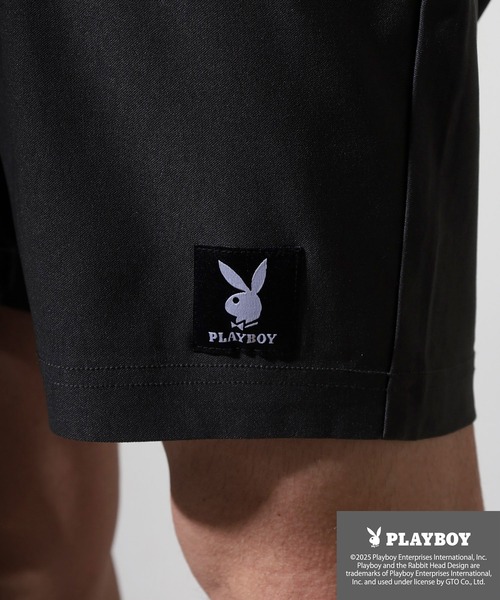 PLAYBOY パンツ スーパーストレッチ ハーフパンツ メンズ
