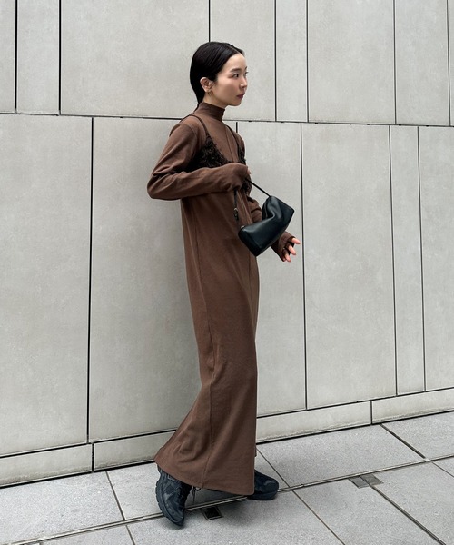 ワンピース フィンガースリーブプチハイリブワンピース : ZOZOTOWN