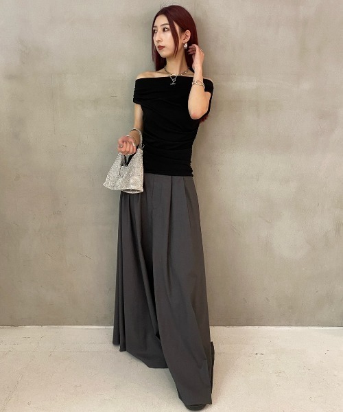 パンツ スラックス WIDELEG HIGH WAIST PANTS/ワイドレグハイウエスト  