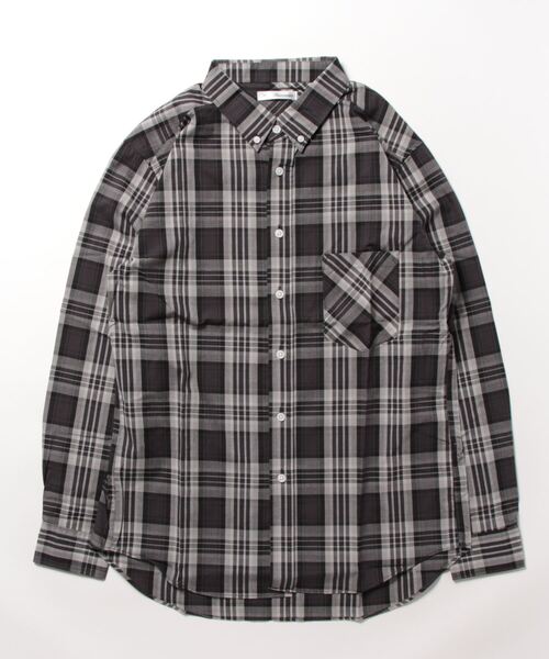 STYLEBLOCK シャツ 平織チェック柄長袖BDシャツ メンズ