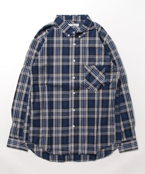 WOODL AND  ブロック チェックシャツ 0824105726_64e6b90634452.jpeg