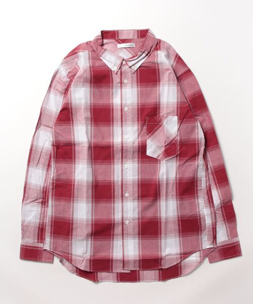 STYLEBLOCK シャツ 平織チェック柄長袖BDシャツ メンズ