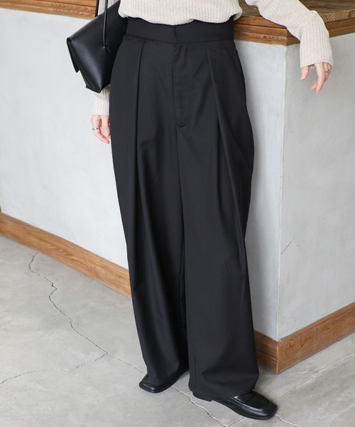 select MOCA スラックス パンツ ディープタックワイドパンツ