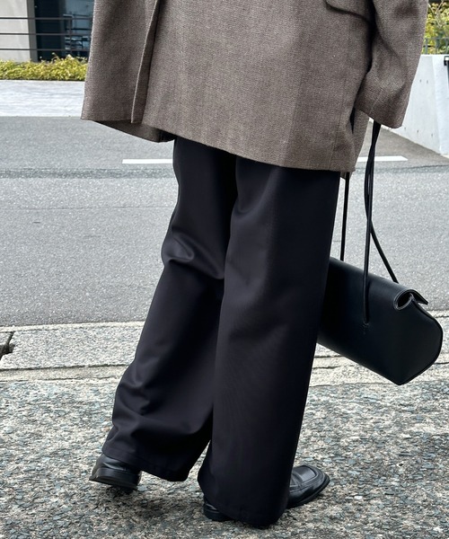 XS ワイドパンツ チェック柄ワイドパンツ（フルレングスパンツ） | ZAMPA（ザンパ
