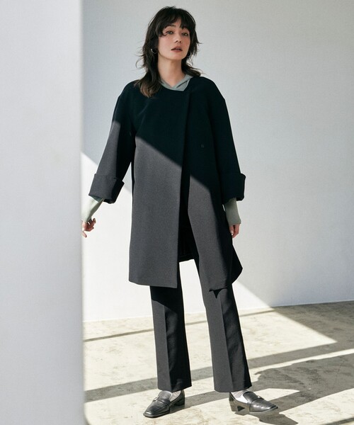 ICB（アイシービー） パンツ 「洗える」TaPeダブルクロス セミフレア