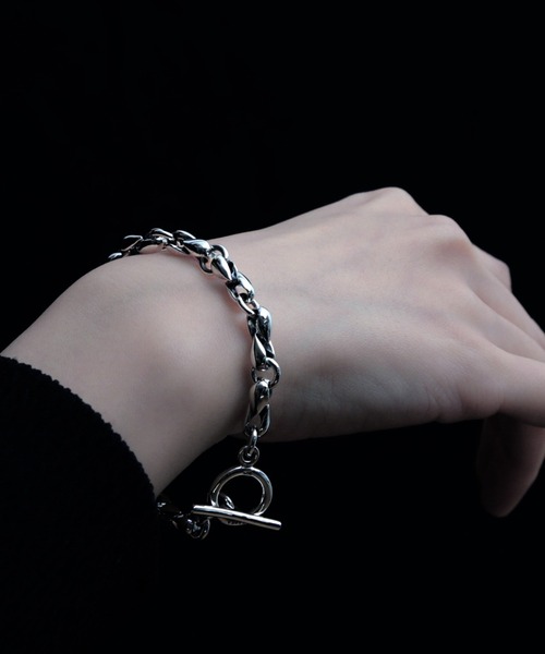 ブレスレット 「YArKA/ヤーカ」lily motif parts S bracelet 「DB4S」 百合の葉パーツデザインSブレスレット