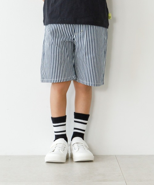 MAKE YOUR DAY パンツ ケミカルとストライプのデニムパンツ80〜140cm 