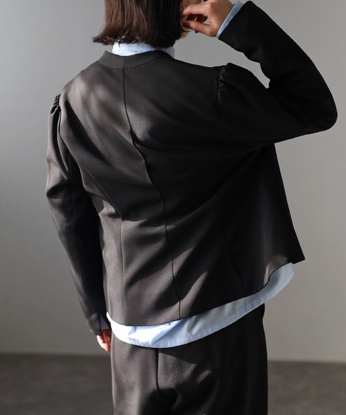 r.（アールドット） ジャケット ノーカラージャケット 「セットアップ