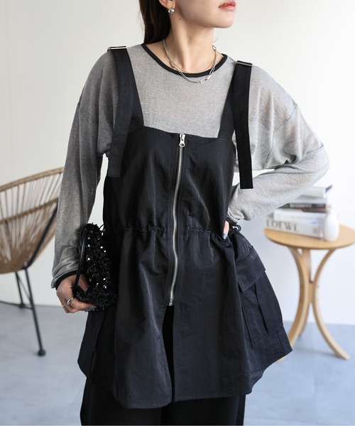 ap retro ベスト ジレ ナイロンジップベスト／ミリタリーベスト「動画