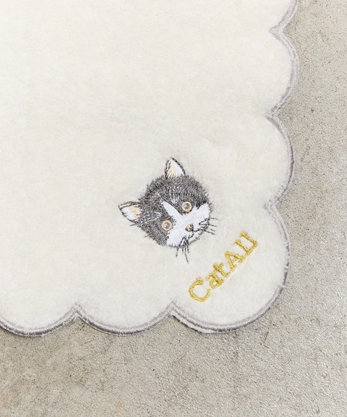 nicott（ニコット） ハンカチ NC:カワムラオリエ CAT ALL ネコ刺繍