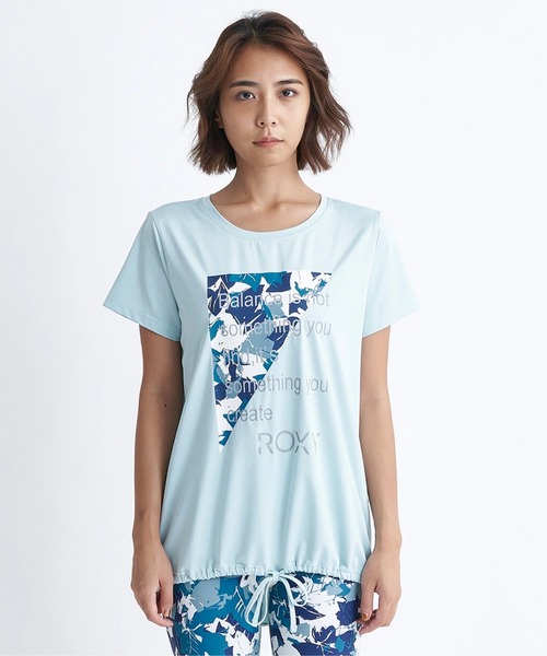 ROXY tシャツ FLAMINGO TEE/ロキシー裾紐水陸両用UVカット速乾