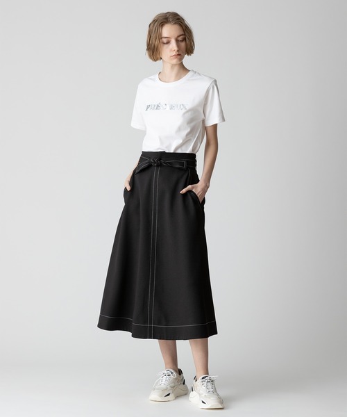 allureville スカート リノツイルステッチフレアースカート レディース 