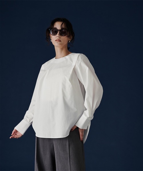 ブラウス シャツ 「洗える」ショルダータック ブラウス レディース 洗える】ショルダータック ブラウス / UNFILO | ファッション