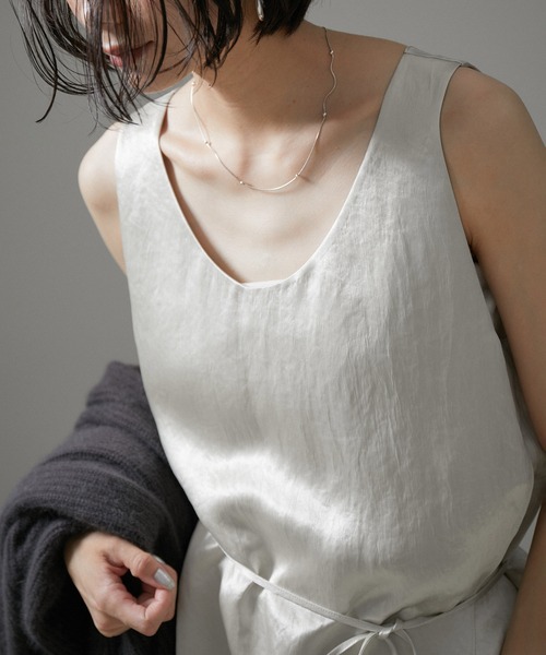 SALON adam et rope' tシャツ ブライトラップノースリーブプル