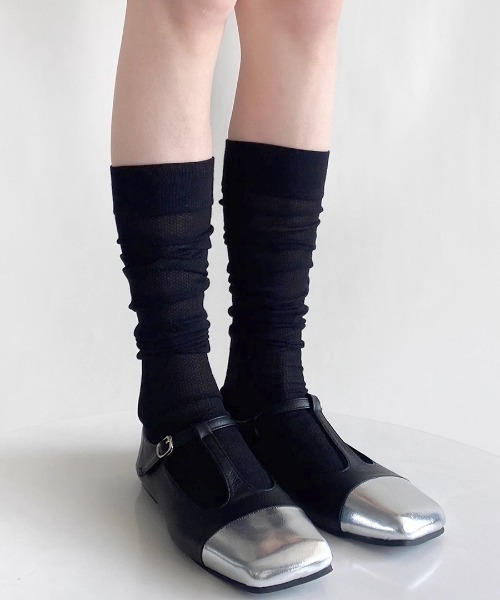 クラーク記念国際　指定リボン&靴下 XGFGS02J0 滑り止め付き リボン付き ネット編み クルーソックス