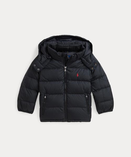 新品 POLO BY RALPH LAUREN キッズ ダウンJKT 黒 3T Polo Ralph Lauren Childrenswear ダウン アウター リップストップ