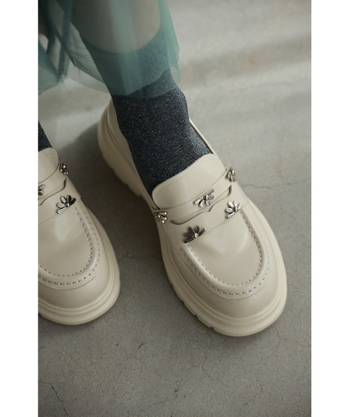 PARLANTI（イタリア製） ホワイトのローファー size37（23.5㌢） PARLANTI（イタリア製） ホワイトのローファー size37（23.5㌢）