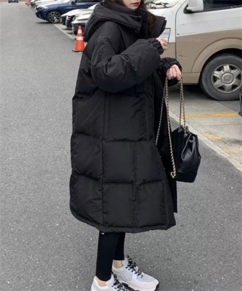 最終値下げ　美シルエット　ビジュー付きフード ロングダウンジャケット ブラッシュドマルチポリ ロング ダウン コート （ダウン