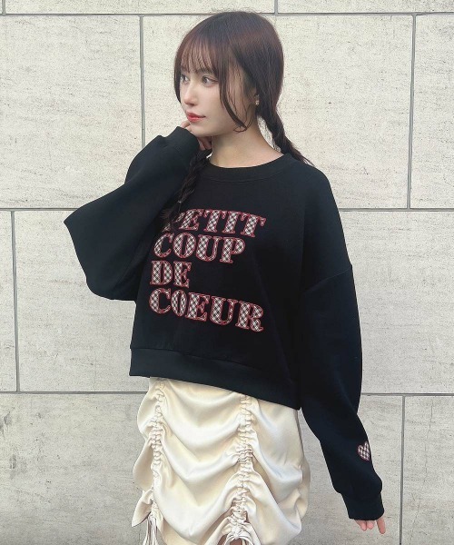 F i.n.t（フィント） トレーナー スウェット チェック柄パッチワーク