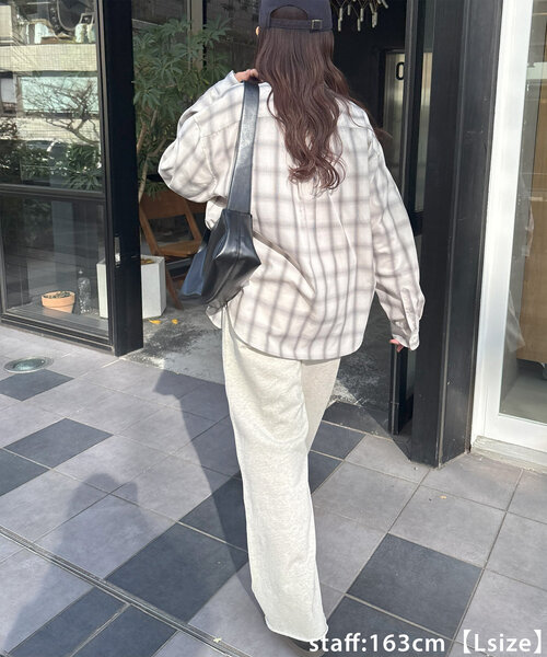 Discoat パンツ 裏毛センタープレスワイドパンツ レディース