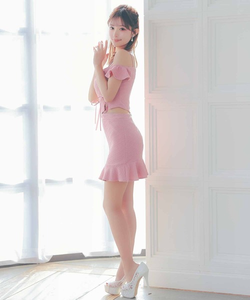 Tika（ティカ） ドレス キャバドレス セットアップ ミニ タイト 肩あき