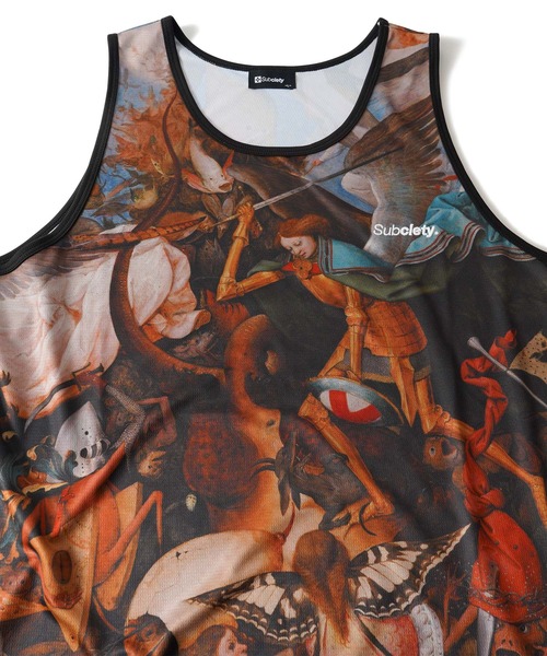 Subciety（サブサエティ） タンクトップ Patterned tank top メンズ