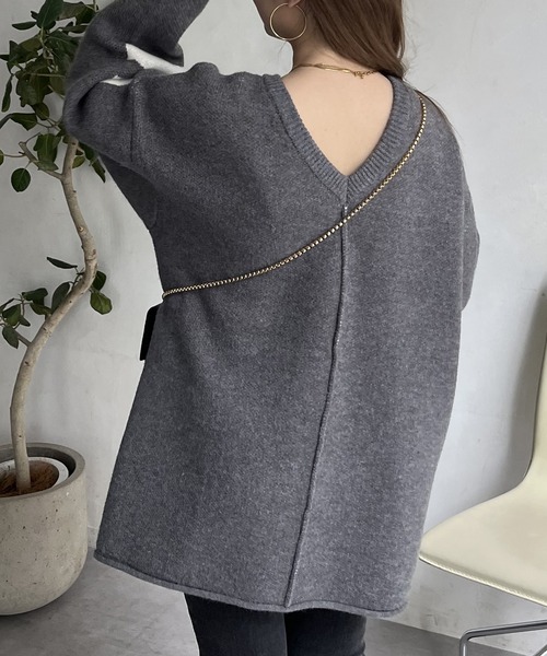 「prose verse」 ニットワンピース フリ- ベージュ レディース_画像7