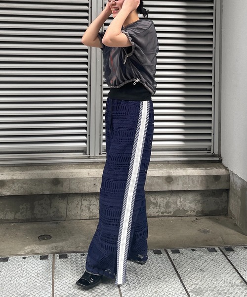 AULA AILA ニット セーター チュールレイヤードニットトップス