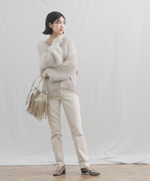 「Gready Brilliant」 「favori」ニットカーディガン 38 ベージュ レディース_画像2