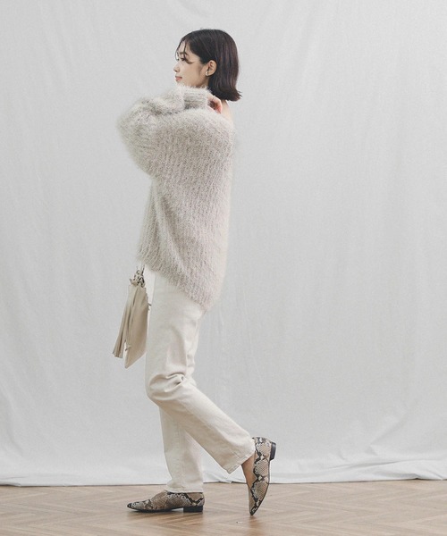 「Gready Brilliant」 「favori」ニットカーディガン 38 ベージュ レディース_画像3