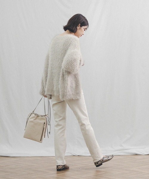 「Gready Brilliant」 「favori」ニットカーディガン 38 ベージュ レディース_画像4