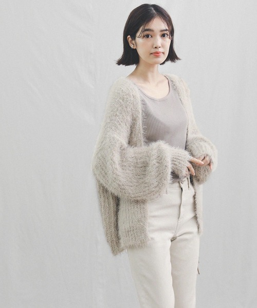 「Gready Brilliant」 「favori」ニットカーディガン 38 ベージュ レディース_画像6