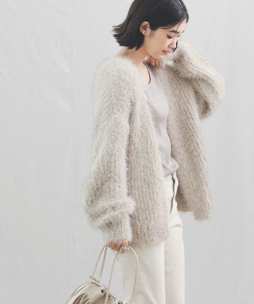 「Gready Brilliant」 「favori」ニットカーディガン 38 ベージュ レディース_画像7