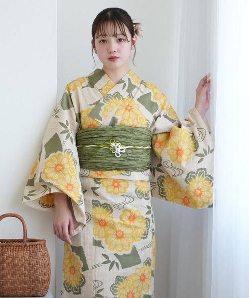 utatane 浴衣 手染め注染浴衣3点セット utatane×注染工房 先染め