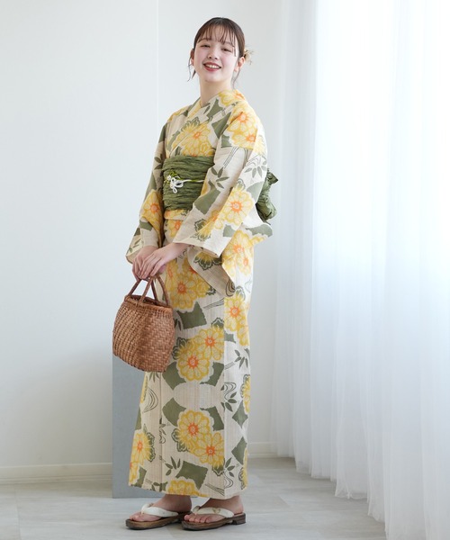utatane 浴衣 手染め注染浴衣3点セット utatane×注染工房 先染め