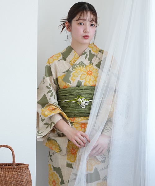 utatane 浴衣 手染め注染浴衣3点セット utatane×注染工房 先染め