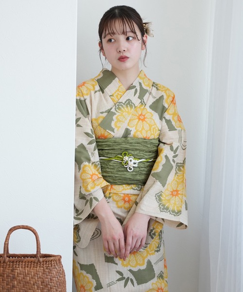 utatane 浴衣 手染め注染浴衣3点セット utatane×注染工房 先染め