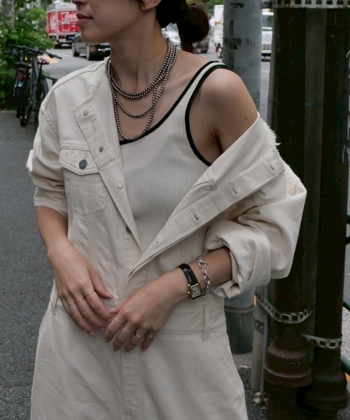 ETRE TOKYO オールインワン カットオフネックデニム