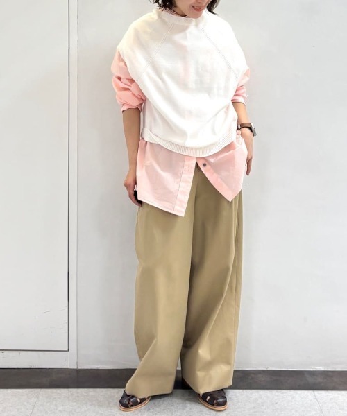 human woman ホワイト チノパン Mサイズ セール】 ◇セミワイドチノパンツ （パンツ）｜human woman
